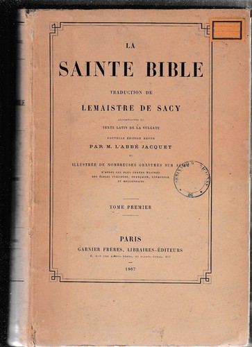 Bible sainte trad de - sainte,