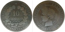 10 Centimes Cérès 1876