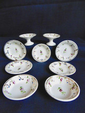 DINETTE ANCIENNE ÉLEMENTS SERVICE DE TABLE EN FAÏENCE DE LUNÉVILLE VERS 1900