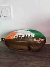 ALL SPORT vintage Trousse en cuir ballon de rugby Irlande NEUF