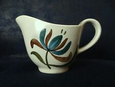 Pichet saucière céramique faïence Longchamp France 70s décor fleur rétro vintage