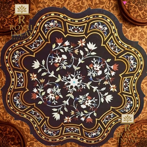 Black marble table pietra - pietra, dura