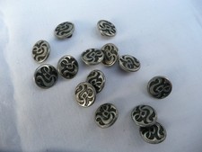14  boutons ancien vintage en