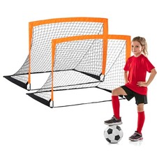 Football Buts 4x3' Portable Pliable Lot de 2 pliant Football Entraînement Orange