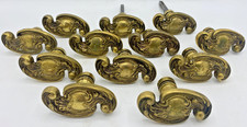 12 antique french door handles lot early 1900s bronze castle