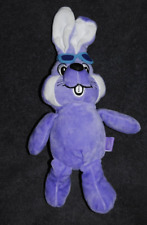 ?Doudou Lapin MILKA Mauve Violet Blanc Lunettes Bleues Peluche Etat NEUF