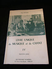 "Partition Livre unique de