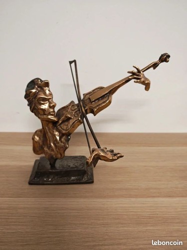 Sculpture bronze yves lohé - bronze,