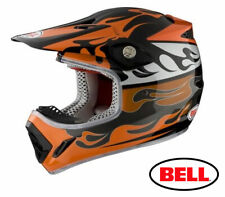 CASQUE  BELL MOTO8 K  COLLECTOR FIRE ORANGE-BLANC