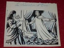 [DESSIN PRESSE BD] MARCEL THIERRY DESSIN ORIGINAL Le Chevalier d'EON Costumes 2