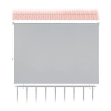 Auvent gris balcon Brise-vue