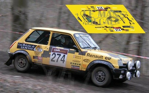 Décal renault rally boucles - renault,