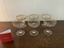 6 coupes à champagne modèle Récamier en cristal de Baccarat (prix à la pièce)