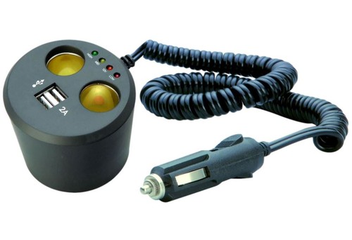 Prise double allume - double, usb