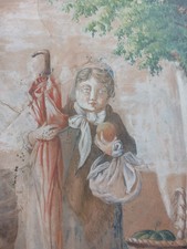 Tondo Gouache sur Papier