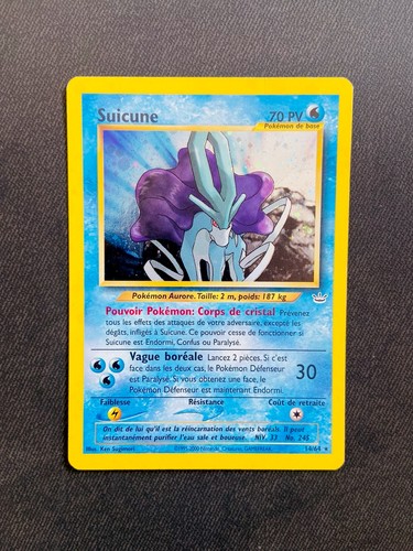 Carte pokémon suicune - carte, 14/64