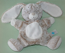 TEX BABY DOUDOU LAPIN MARIONNETTE BLANC BEIGE MARRON CHINE ETAT NEUF