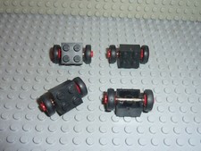 4 x LEGO Essieux roues wheel ref 3137c01 & 3139 Set 1551/355/686/570/357/622/365