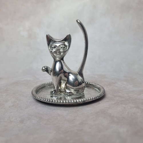 Porte bagues chat métal - porte-bagues,