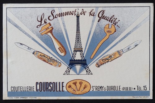 Buvard coutellerie coursolle - buvard,