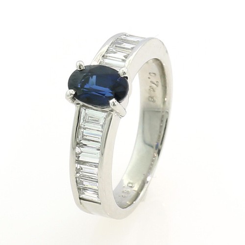 Bague platine 900 avec - en,