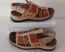 Sandales sport cuir lanières couleurs P/37 "TBS"