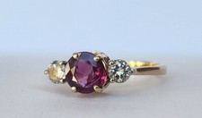 BIJOU ANCIEN Très Belle Bague En Or Avec Rubis Et Diamants