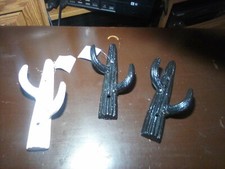 Cactus Wall Hook Cast Iron Southwestern Decor Patina Towel Coat Hanger