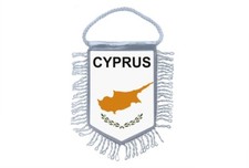 Mini bannière drapeau fanion fenêtre miroir voitures country banner chypre