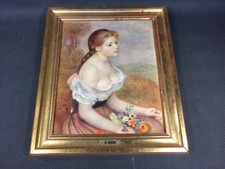 Ancien tableau impression sur panneau reproduction SPADEM peinture Renoir