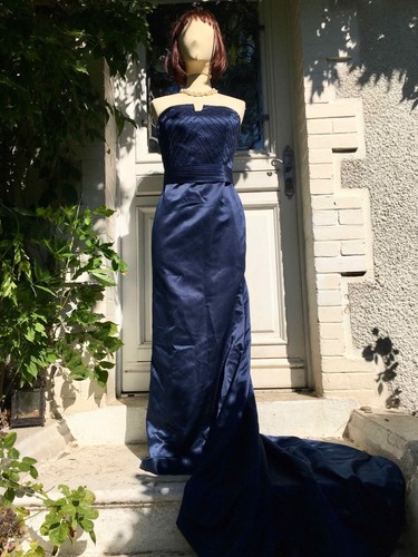 Superbe robe soir bleu nuit - superbe,