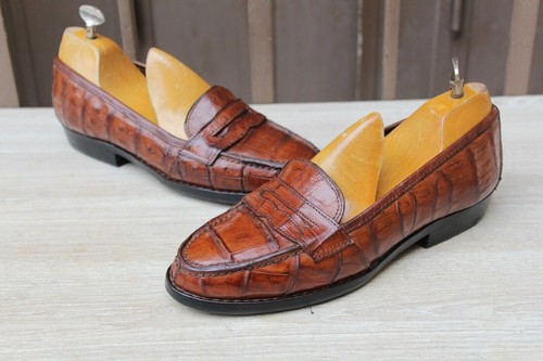 Chaussure mocassin cuir croco - chaussure,