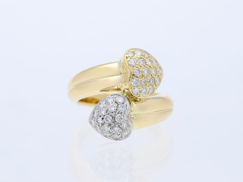 Bague cœur diamants - bague,