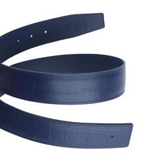 Ceinture réversible cuir bleu