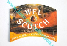 WEL SCOTCH - ANCIEN SOUS BOCK DESSOUS VERRE ALCOOL BIERE WHISKY HIGHLAND COASTER