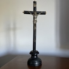 Crucifix D’Autel Ancien Bois