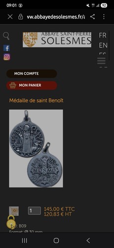 Medaille saint benoît - saint,
