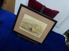 petite aquarelle de Piana,Corse,20x14cm,encadrée avec Marie Louise