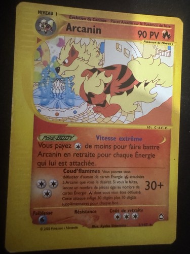 Carte pokemon arcanin - carte,