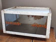 Rare ! Ancienne ARMOIRE METALLIQUE + Verre --Meuble Métier -- Aiguilles INOPIQ