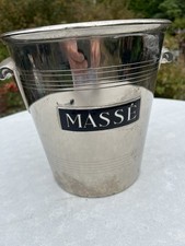 Rare Seau à champagne MASSE Publicitaire 1930/50 Email ancien Ice  bucket Bar
