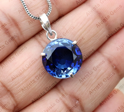 Pendentif rond argent - rond, en