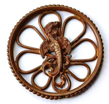 Ancien Ornement bronze laiton Art deco Art Nouveau antique Victorian ornament 8