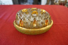 pique fleurs ancien verre émaillé vintage verrerie de Monaco