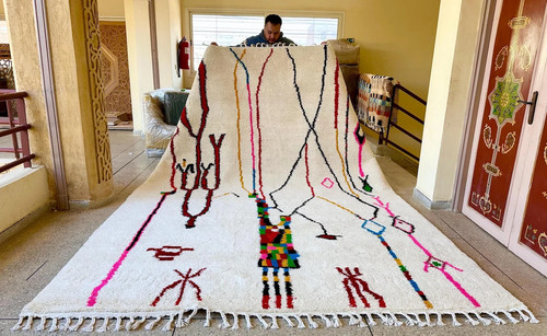 Tapis marocain laine - tapis, en
