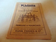 mode d emploi & pièces détaché faneuse 6 fourches KUHN