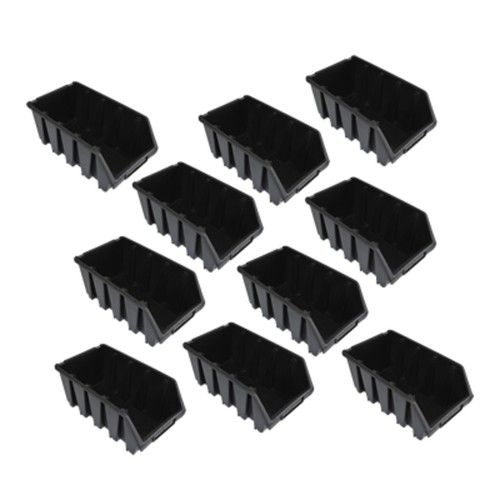10x taille noir bacs boîte - noir,