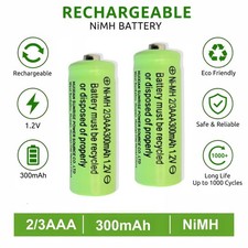 2 Unités 2/3AAA NiMH 300 mAh