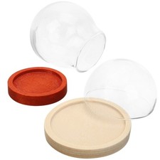  2 Pcs Vitrine En Verre Bombé