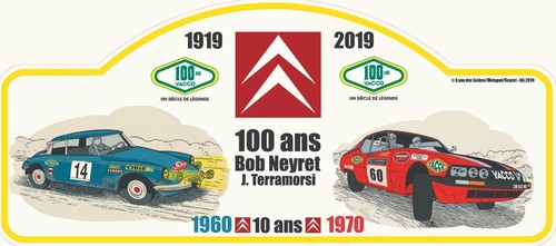 Plaque rallye 100 ans - «,